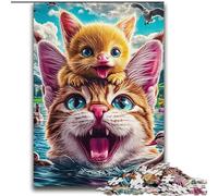 Puzzle 2000 pièces pour Adultes et Adolescents Jeu éducatif pour la Famille Chats et Chatons pour Toute la Famille 14 Ans et Plus 70x100cm