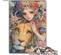 Puzzle 2000 pièces pour Adultes et Adolescents, Jeu Familial Lion et Elfe, Anti-Stress, défi Difficile, Cadeaux du Père Noël Secret, 70x100cm