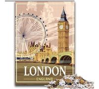 Puzzle 2000 pièces pour Adultes et Adolescents Londres, Grande-Bretagne, Jeu Familial, décoration intérieure Unique et Cadeaux pour Les 14 Ans et Plus 70x100cm