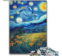 Puzzle 2000 pièces pour Adultes et Adolescents Lys Jaunes dans Le Ciel Nocturne Jeu Stimulant Cadeaux pour Est idéal comme Cadeau pour Toute la Famille 70x100cm