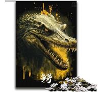 Puzzle 2000 pièces pour Adultes et Adolescents Magnifique Crocodile pour Les 14 Ans et Plus Jeu intellectuel Cadeaux d'anniversaire de Noël 70x100cm
