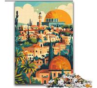 Puzzle 2000 pièces pour Adultes et Adolescents Paysage Urbain de Jérusalem, Jeu Familial et décoration intérieure Unique, Cadeaux pour Les 14 Ans et Plus 70x100cm