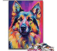 Puzzle 2000 pièces pour Adultes et Adolescents, peintures colorées de bergers allemands Difficile à réaliser, mais Amusant et Humoristique Décoration d'intérieur et Cadeaux Uniques 70x100cm