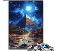 Puzzle 2000 pièces pour Adultes et Adolescents Pyramides la Nuit Jeu éducatif Familial avec pièces entièrement emboîtables de Formes aléatoires 70x100cm
