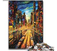 Puzzle 2000 pièces pour Adultes et Adolescents, Rues colorées de la Ville, Jeu éducatif Familial, idéal comme Cadeau pour Toute la Famille 14 Ans et Plus 70x100cm