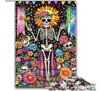 Puzzle 2000 pièces pour Adultes et Adolescents Squelette Mort-Vivant Stimule Le Cerveau Jouets addictifs pour cultiver la Patience Interaction Parent-Enfant 70x100cm