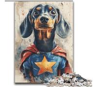 Puzzle 2000 pièces pour Adultes et Adolescents Teckel héros Entraînez Votre Cerveau et Vos Mains Cadeaux pour Amis et Famille 70x100cm