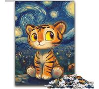 Puzzle 2000 pièces pour Adultes et Adolescents Tigre Ciel Nocturne pour Les 14 Ans et Plus Jeu intellectuel Cadeaux d'anniversaire de Noël 70x100cm