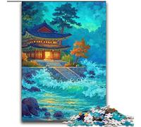 Puzzle 2000 pièces pour Adultes et Adolescents Tours de Palais coréen Traditionnel Jeu éducatif Familial pour Toute la Famille 14 Ans et Plus 70x100cm