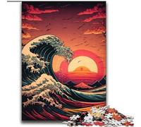 Puzzle 2000 pièces pour Adultes et Adolescents Vagues japonaises Entraînez Votre Cerveau et Vos Mains Cadeaux pour Amis et Famille 70x100cm