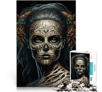 Puzzle 2000 pièces pour Adultes Femme du Jour des Morts Fait de Papier，pour Les 14 Ans et Plus Jeu intellectuel Cadeau éducatif d'apprentissage。Taille：70x100cm/27.5x39.3pouce