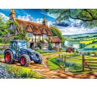 Puzzle 2000 pièces pour Adultes - Ferme et tracteurs - Puzzle de 2000 pièces - Jeu éducatif Classique - Décoration élégante - 70 x 10 cm