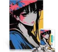 Puzzle 2000 pièces pour Adultes Fille d'anime avec du Rose et du Bleu Défi Difficile Renforcer l'amour Entre Les Couples 70x100cm