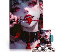 Puzzle 2000 pièces pour Adultes Fille Vampire avec Un Couteau Jouets éducatifs d'apprentissage Idées Cadeaux 70x100cm