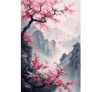 Puzzle 2000 Pièces pour Adultes Fleurs Roses Montagnes 100 x 70 cm Puzzles Classiques Jeux éducatif Défi Jouets Puzzle Difficile et Stimulant - Parfait pour Les Amateurs de Puzzles2000