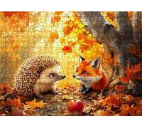 Puzzle 2000 Pièces pour Adultes, hérisson Arbre Puzzle Bois Difficile et Coloré, Grand Casse-Tête 99.5 x 70.5 cm, Jeu Anti-Stress avec Poster, Décor Maison, Cadeau Anniversaire pour Femme w0-113