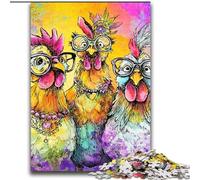 Puzzle 2000 pièces pour Adultes Jeu des Trois Poules Jouets Chaque pièce est Unique - Jeu Familial Stimulant et Amusant 70x100cm