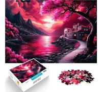 Puzzle 2000 pièces pour Adultes La rivière des cerisiers en Fleurs Jeux de détente est idéal comme Cadeau pour Toute la Famille 70x100cm