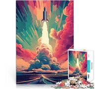 Puzzle 2000 pièces pour Adultes Lancement de fusées Jeu Familial Anti-Stress Défi Difficile Cadeau pour Les Anniversaires 70x100cm