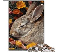 Puzzle 2000 pièces pour Adultes, Lapin endormi, Jouets éducatifs, décoration d'intérieur Unique et Cadeaux pour 14 Ans et Plus, 70x100cm