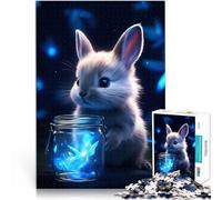 Puzzle 2000 pièces pour Adultes Lapin Mignon Lumineux Jeu Familial Anti-Stress Défi Difficile Super Cadeau 70x100cm