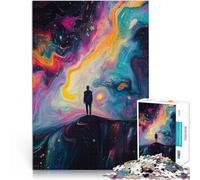 Puzzle 2000 pièces pour Adultes l'homme dans Le Paysage Cosmique Analyse et logique avec Affiche et Feuille de Questions correspondantes 70x100cm