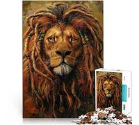 Puzzle 2000 pièces pour Adultes Lion Rastafari de Jamaïque Jeu Familial Anti-Stress Défi Difficile décoration Murale 70x100cm