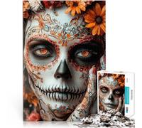 Puzzle 2000 pièces pour Adultes Maquillage de crâne en Sucre ~ Fait de Papier,pour Les 14 Ans et Plus Défi Difficile pour soulager Le Stress Bon Cadeau。Taille:70x100cm/27.5x39.3pouce