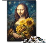 Puzzle 2000 pièces pour Adultes Mona Lisa Tournesol Jeux d'activités familiales stimulants Jouet de Bricolage pour décoration Murale de la Maison Cadeaux 70x100cm