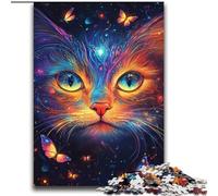 Puzzle 2000 pièces pour Adultes, Motif tête de Chat coloré, activité familiale Amusante à la Maison, Cadeau d'anniversaire, Cadeau de Voyage (70x100cm)