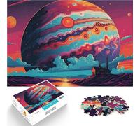 Puzzle 2000 pièces pour Adultes Oasis de Coucher de Soleil d'un Autre Monde Impossible Décoration d'intérieur et Cadeaux Uniques 70x100cm