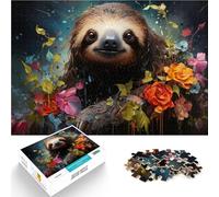 Puzzle 2000 pièces pour Adultes Paresseux en Fleurs Jouets éducatifs d'apprentissage Décoration d'intérieur et Cadeaux Uniques 70x100cm