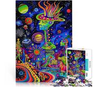 Puzzle 2000 pièces pour Adultes Paysage Spatial psychédélique Compétition de Vitesse Manuelle Idées Cadeaux 70x100cm