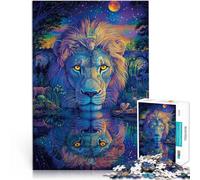 Puzzle 2000 pièces pour Adultes Peinture Couleur Lion Réduction du Stress intéressante Renforcer l'amour Entre Les Couples 70x100cm
