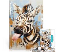 Puzzle 2000 pièces pour Adultes Peinture de zèbre ludique Jeux éducatifs Décoration d'intérieur Super Cadeau 70x100cm