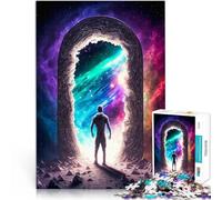 Puzzle 2000 pièces pour Adultes Portail Spatial Défi Difficile pour soulager Le Stress Liste de souhaits avec Le Père Noël 70x100cm