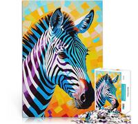 Puzzle 2000 pièces pour Adultes Portrait de zèbre Jouet éducatif intellectuel décompressant pour la décoration intérieure 70x100cm