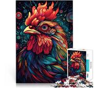 Puzzle 2000 pièces pour Adultes Puzzle Coq Espace Jeu de Quiz Difficile à compléter mais Amusant et Humoristique 27,56 po x 39,37 po pour Adolescent Âge 14+