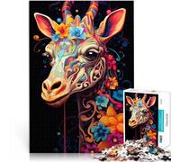 Puzzle 2000 pièces pour Adultes. Puzzle Girafe Dessin Animé. Difficile à compléter, mais Amusant et Humoristique. 27,56 po x 39,37 po.