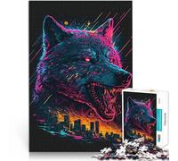 Puzzle 2000 pièces pour Adultes Renard néon Difficile à réaliser mais Amusant et Humoristique Idées Cadeaux 70x100cm