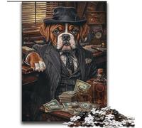 Puzzle 2000 pièces pour Adultes représentant Un Chien Boxer Buvant, Anti-Stress, pour Passer Le Temps à la Maison, avec Affiche et fiche de Questions-réponses Assorties (70x100cm)