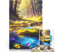 Puzzle 2000 pièces pour Adultes Rivière de Fleurs Jouets de Divertissement Familial Renforcer l'amour Entre Les Couples 70x100cm