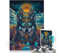 Puzzle 2000 pièces pour Adultes Roi Loup Sacré Fabriqué en Carton Convient aux 14 Ans et Plus Jeu intellectuel Jouet Offrir en Cadeau à Toute la Famille。Taille：70x100cm/27.5x39.3pouce