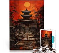 Puzzle 2000 pièces pour Adultes Sanctuaire de la Lune de Sang Jeu Familial Anti-Stress Défi Difficile décoration Murale 70x100cm
