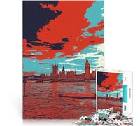 Puzzle 2000 pièces pour Adultes Skyline de Londres Jeu Familial Anti-Stress Défi Difficile Jouets de décoration pour la Maison 70x100cm