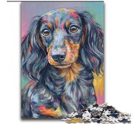 Puzzle 2000 pièces pour Adultes Teckel Aquarelle pour Les 14 Ans et Plus pour s'amuser en Famille et Jouer en soirée Jouets Cadeaux 70x100cm