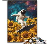 Puzzle 2000 pièces pour Adultes Tournesol Astronaute pour Les 14 Ans et Plus pour Le Plaisir en Famille et Les soirées de Jeux Jouets Cadeaux 70x100cm