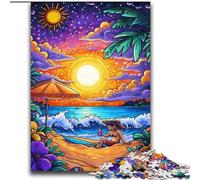 Puzzle 2000 pièces pour Adultes, Vacances à la Plage, tuez Le Temps, avec des pièces entièrement emboîtables de Formes aléatoires, 70x100cm