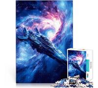 Puzzle 2000 pièces pour Adultes Vaisseau Spatial dans la nébuleuse Défi Difficile avec des pièces de Formes aléatoires entièrement imbriquées 70x100cm