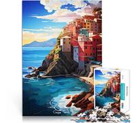 Puzzle 2000 pièces pour Adultes Visitez Cinq Terre Jouets de Divertissement Familial Car C'est Un pour Toute la Famille 70x100cm